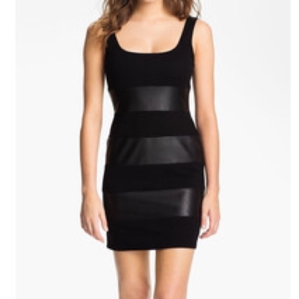 Bailey 44 Never Been Worn BLACK LEATHER TANK DRESS